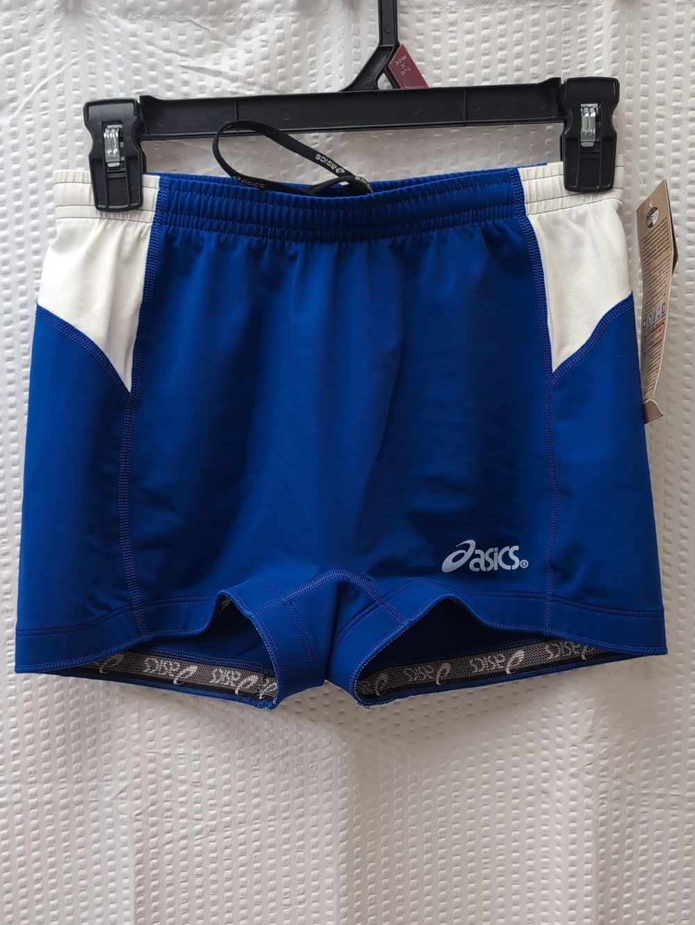 Asics Women's Royal Blue and White Running Shorts Size Large